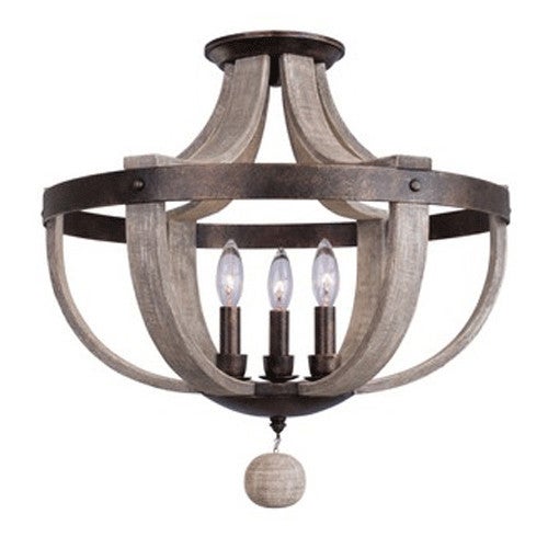 Harper 3 Light Semi Flush Fixture