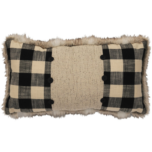 Hayden Plaid & Faux Fur Pillow