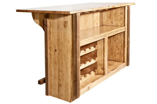 Homestead Deluxe Bar with Foot Rail - Stained & Lacquered