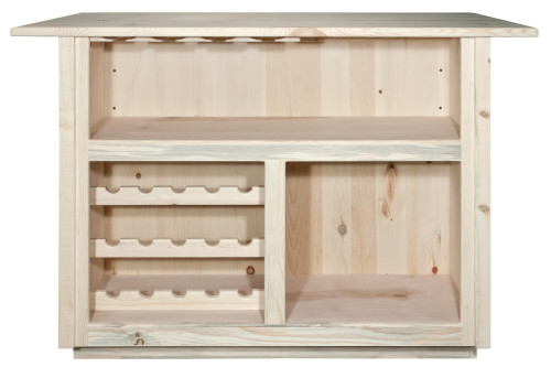 Homestead Deluxe Bar with Foot Rail - Unfinished