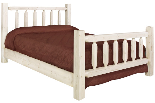 Homestead Full Log Bed - Lacquered
