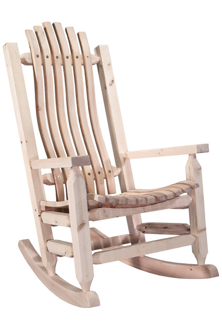 Homestead Log Rocker - Unfinished