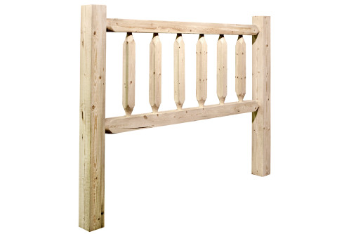 Homestead Twin Log Headboard - Lacquered