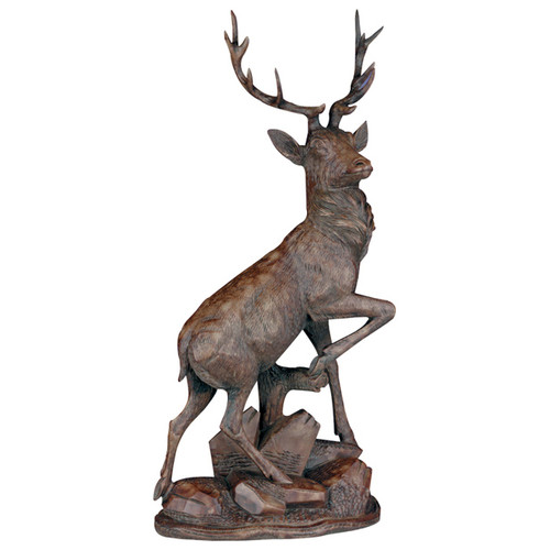 Honey Maple Deer Sculpture - Right Facing