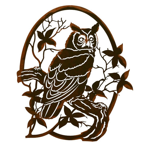 Horned Owl Metal Wall Art