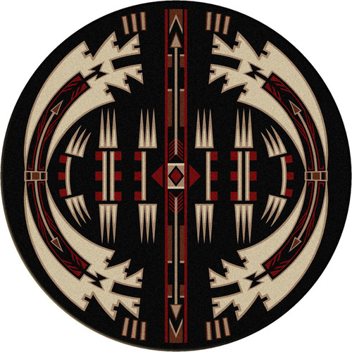 Horse Blanket Black Rug - 8 Ft. Round