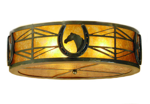 Horse Shoe Ceiling Mount Light Fixture