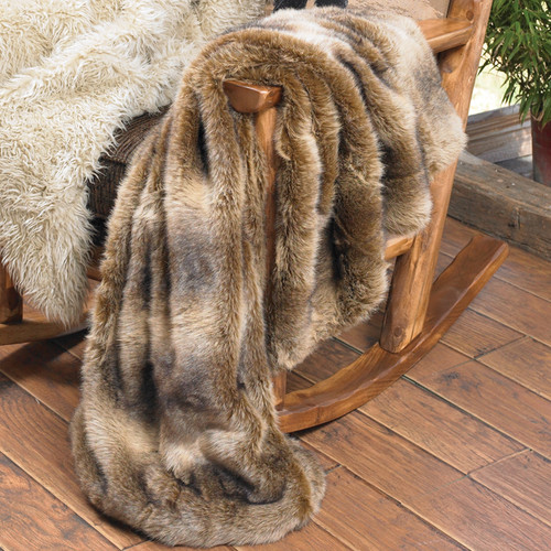 Faux Wolf Fur Throw - OUT OF STOCK UNTIL 05/19/2025