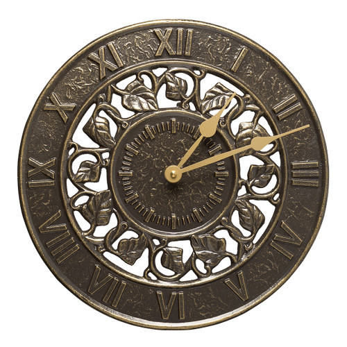 Ivy Indoor/Outdoor Wall Clock - French Bronze
