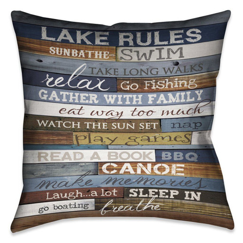 Lake Living 18 x 18 Outdoor Pillow