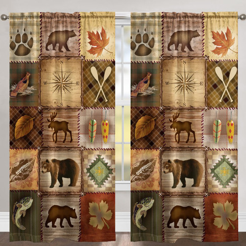 Lake Lodge Patches Room Darkening Drape