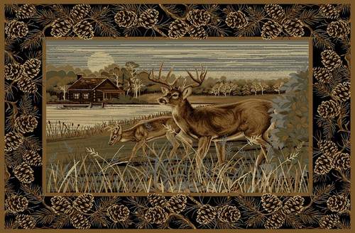 Lakeside Deer Rug - 8 x
