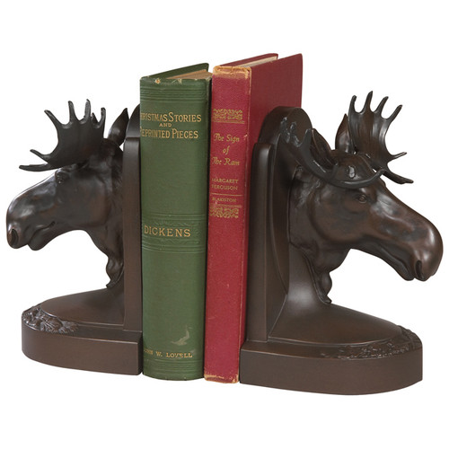 Large Moose Bookends