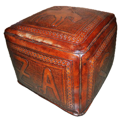 Large Ottoman Square Bronco Brown