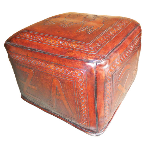 Large Ottoman Square Posse Brown