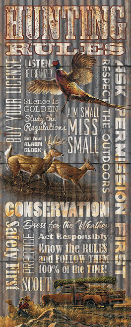 Learn to Hunt Wood Sign