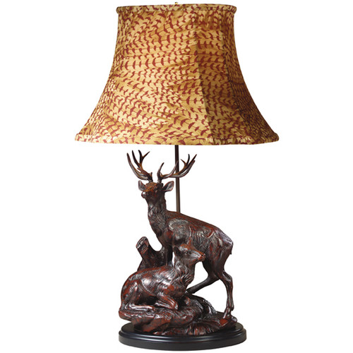 Black Forest Elk Mates Table Lamp