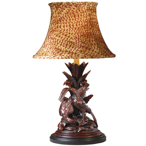 Black Forest Three Pheasants Table Lamp