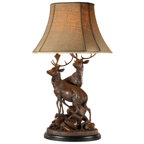 Grand Stags Black Forest Lamp