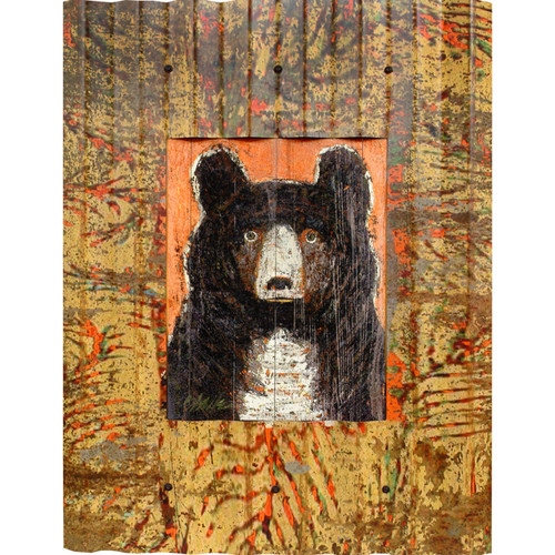 Little Owl Black Bear Art Wall Hanging