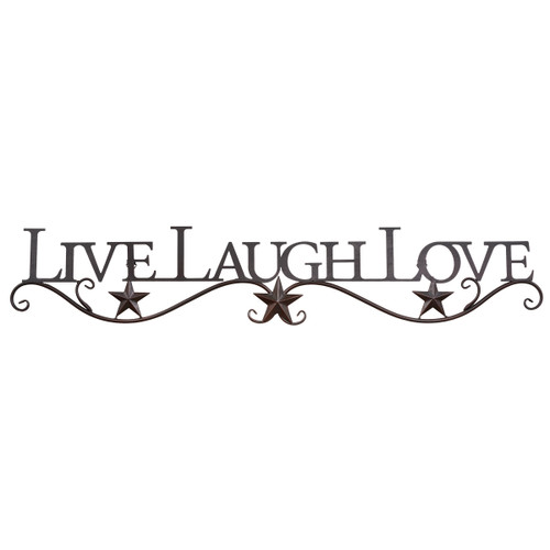Live, Laugh, Love Metal Star Wall Hanging