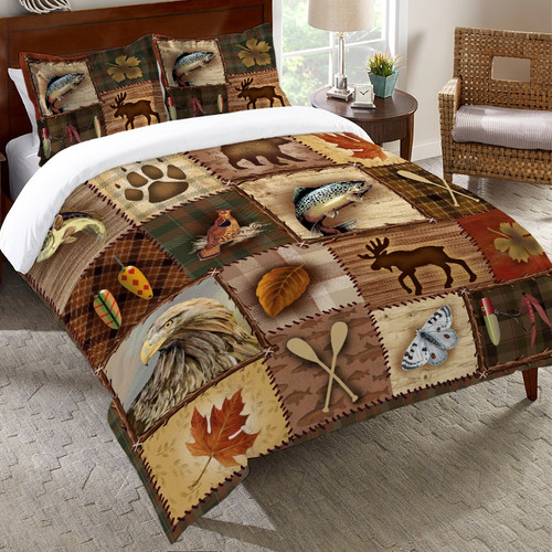 Lodge Icons Duvet Cover - King