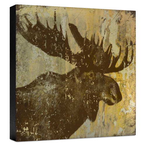 Lodge Moose Gallery Wrapped Canvas