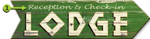 Lodge Personalized Arrow Sign