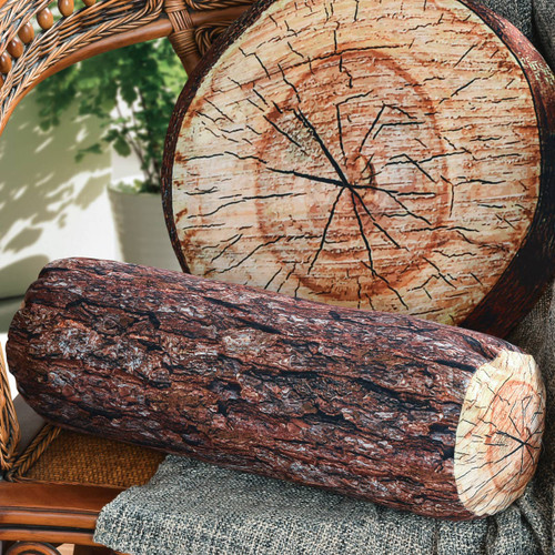 Log Tree Lumber Jack Bolster Pillow