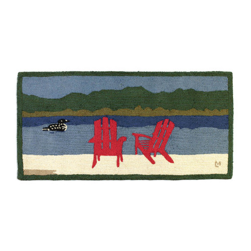 Loon Lake Chairs Hooked Wool Rug