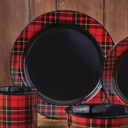 Lumberjack Plaid Dinner Plate - OVERSTOCK