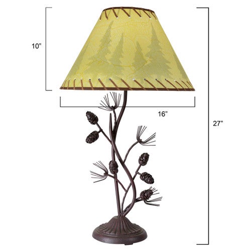 Metal Pinecone Table Lamp