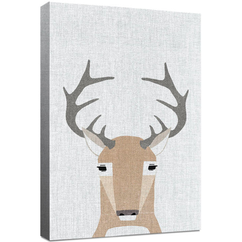 Minimalist Deer Canvas Art