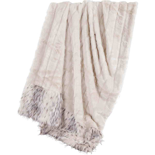 Mink & Snow Leopard Faux Fur Throw
