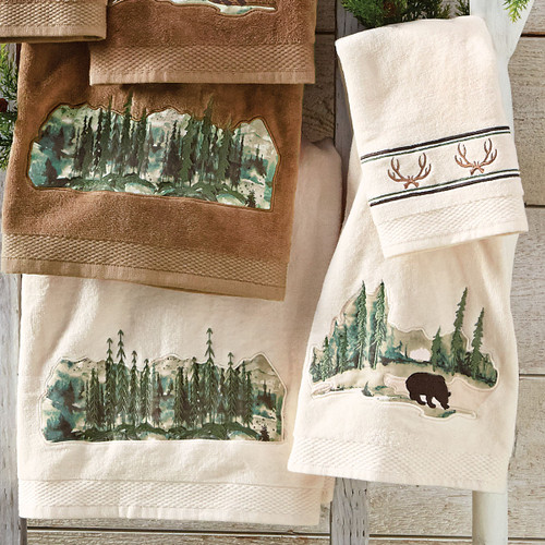 Misty Morning Bear Towel Set - Cream