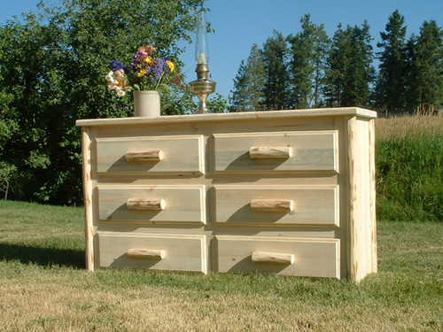 Lacquer Finish Hand-Peeled Rustic Chest with 6 Drawers