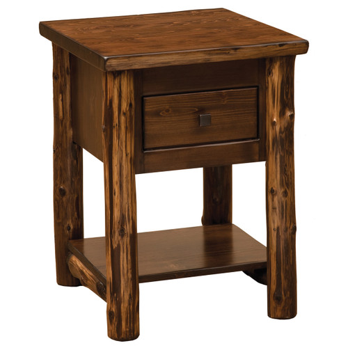 Modern Cedar One Drawer Nightstand With Shelf
