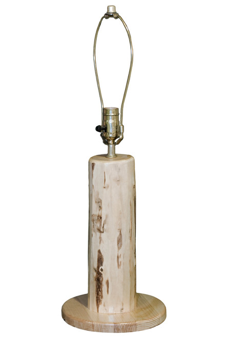 Montana Log Table Lamp - Unfinished