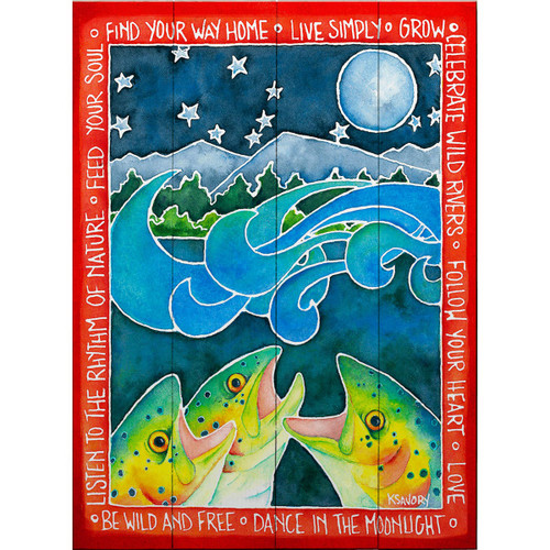 Moonrise Soiree Wood Wall Art - 23 x 31