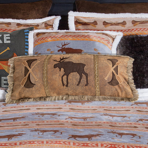 River Ramble Moose & Canoe Pillow