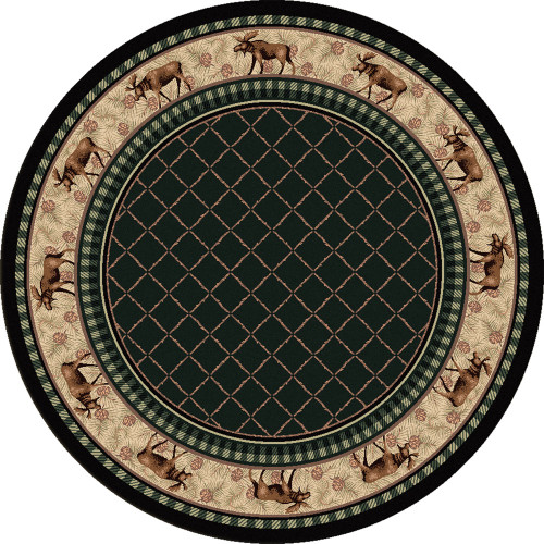 Moose Around Rug - 8 Ft. Round