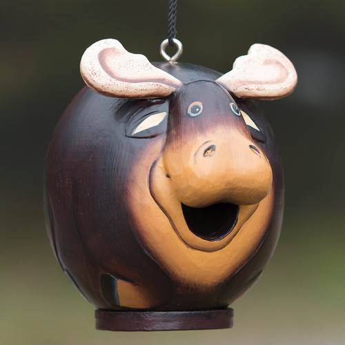 Mountain Moose Wood Birdhouse