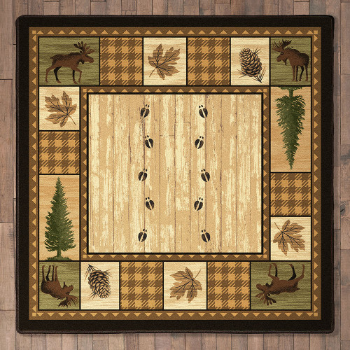 Moose Lodge Retreat Rug - 8 Ft. Square