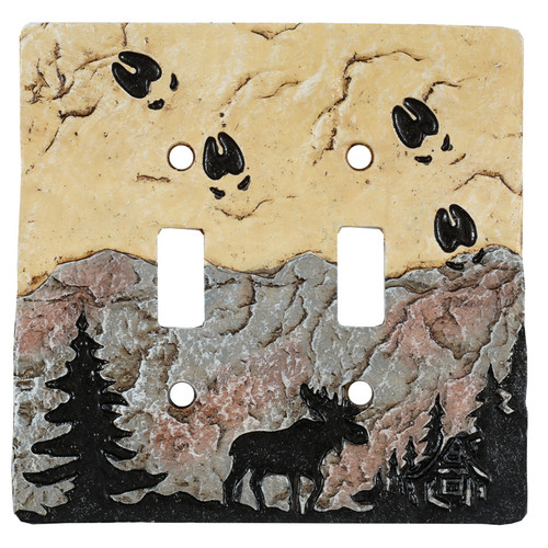 Moose Tracks Stone Double Switch Cover