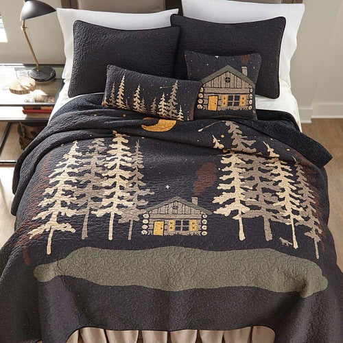 Midnight Cabin Quilt Bedding Collection