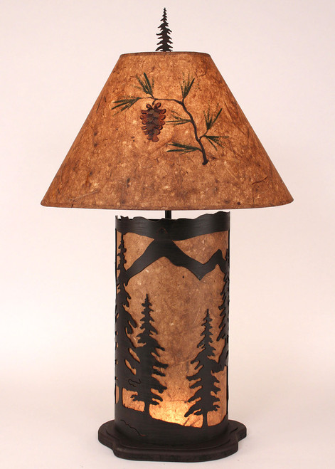 Mountain Scene Table Lamp with Nightlight