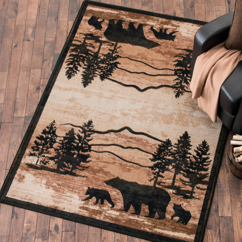 Mountain Shadow Bear Rug - 4 x 5