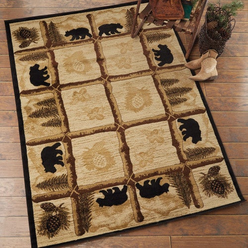 Alpine Black Bear Rug Collection