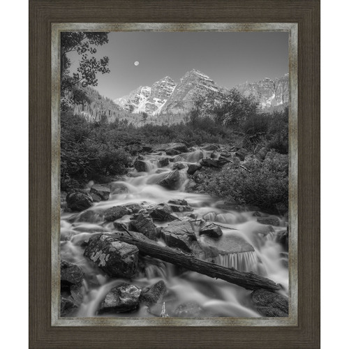 Mountain Stream Serenity Framed Canvas