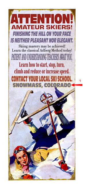 Attention! Amateur Skiers Sign